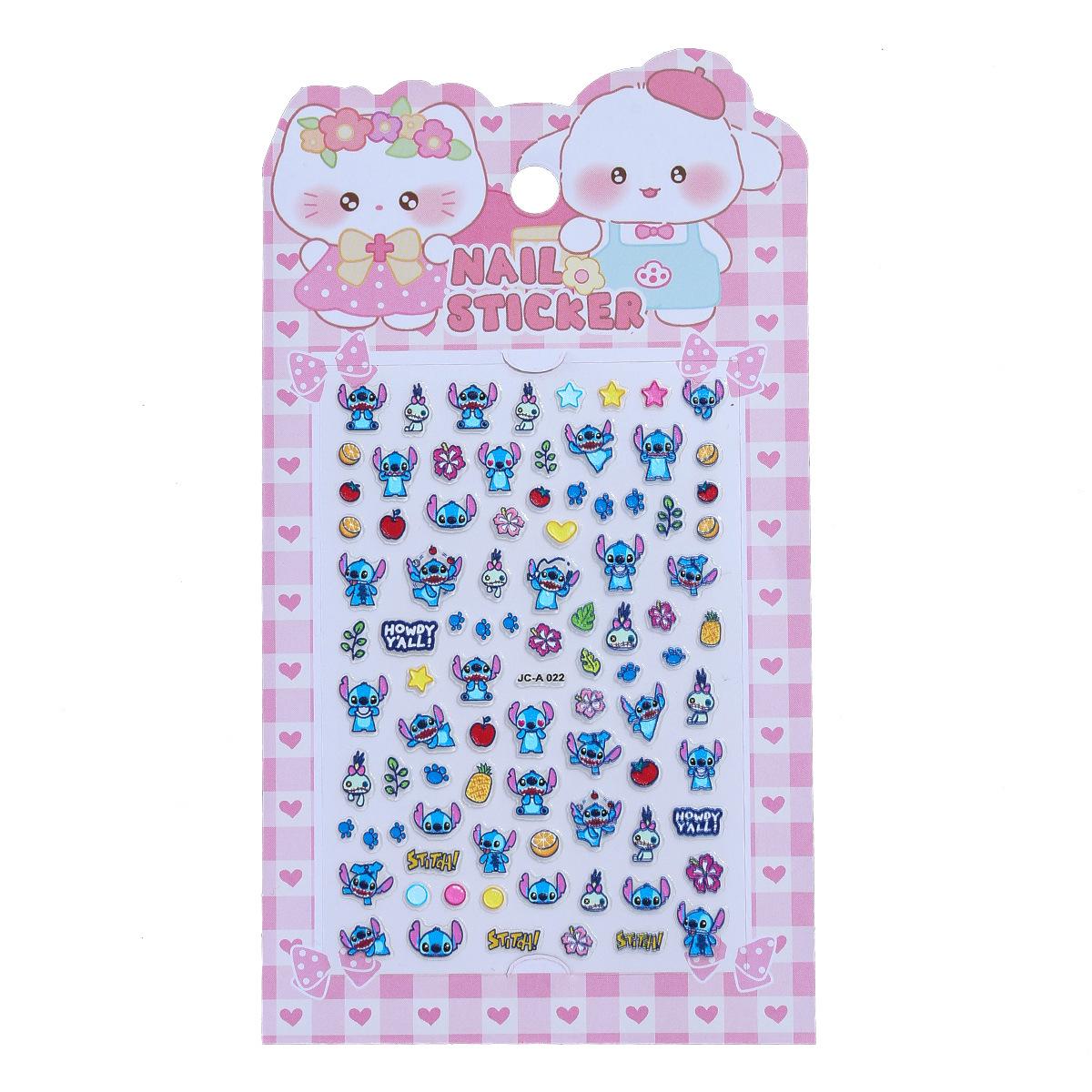 3D & 5D Embossed Cartoon Nail Stickers: Cute Small Decal Patterns and Ornaments for Nail Decoration