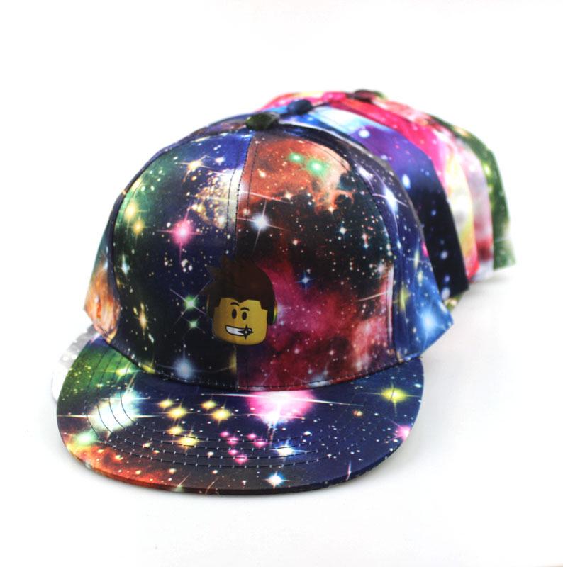 Roblox Starry Sky Street Dance Baseball Cap: Korean Style Flat Brim Unisex Duckbill Hat