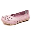 Fashion Women Shoes For Summer Flats Soft Leather Shoes Flat Slip On Loafers Women Casual Shoes Breather Moccasins Nursing Size 44