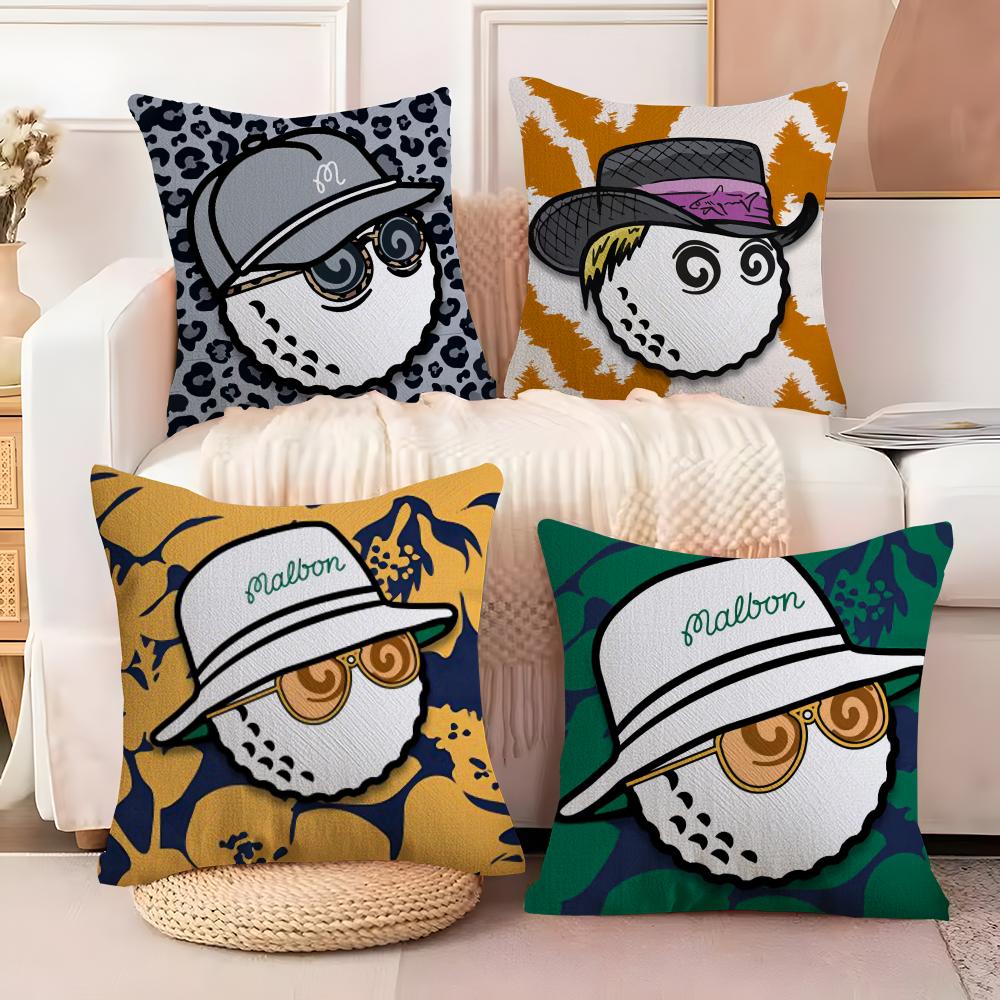 Luxury Fashion M-Malbon Golf Cushion Cover Pillowcase Ultra Soft Skin Friendly Fabric Cloud Like Comfort & Concealed Zipper