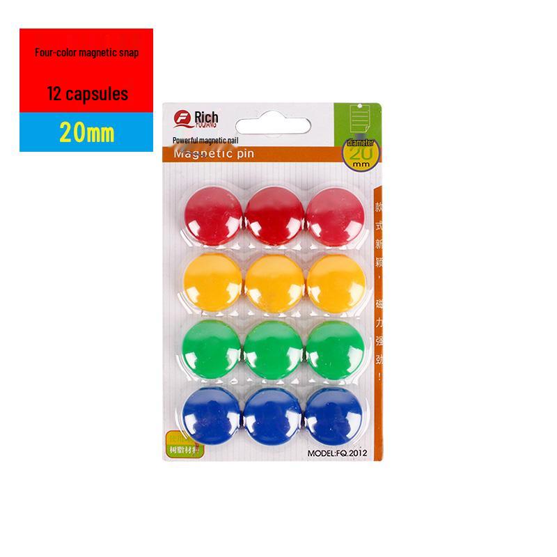 Smiley Face Magnetic Buttons: Colorful, Strong Magnets for Whiteboards & Chalkboards