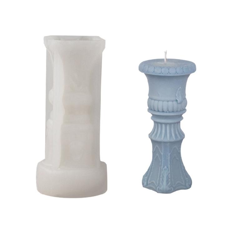 Roman Pillar Silicone Mold Candle Aromatherapy Candy Cake Decorating Tool Supply