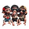 Car Pendant Cartoon Pouting Monkey Charm Acrylic Pendant Lightweight 2D Backpack Auto Accessory Car Decoration