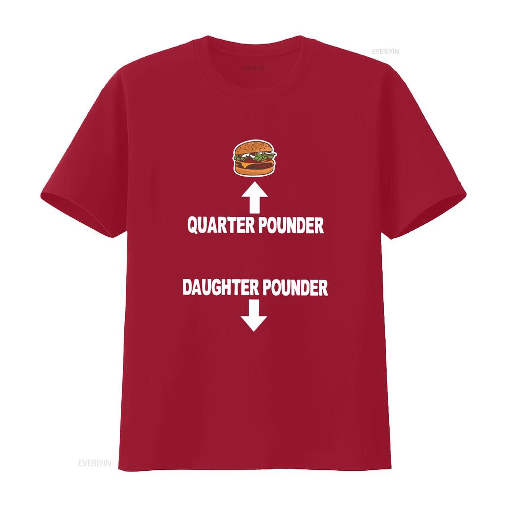 Quarter Pounder Tochter T-Shirt Unhinged Weirdcore Lustig Dank Meme Vintage Gewaschen Streetwear Mode Stilvoll Bequem