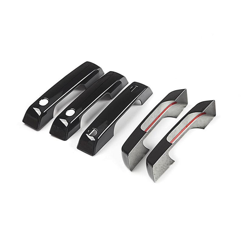 

Рифмированная дверная ручка автомобиля, наклейка, накладки, защита от царапин, подходит для Ford Bronco 2022, 4 двери, авто Декор, модифицированные детали Glossy Black