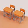 1 Satz 1:12 Puppenhauszubehör Miniatur Schreibtische Stühle Modell Klassenzimmer Dekoration Spielzeug Essen Geschirr Ornament