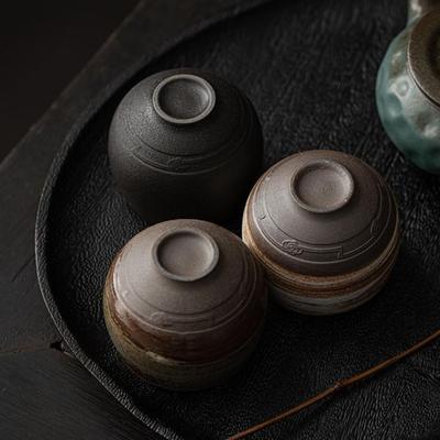 Household Japanese Stoneware Tea Cup Ancient Style 80ml Master Cup Handmade Retro Coffee Mug Afternoon Tea