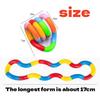 2 Stück Regenbogen Kreis Tangle Seil Verdrehen Fidget Spielzeug - Sensorisch Autismus Therapie Anti Stress Kinder Fidget Spielzeug Jouet Antiestres Niños