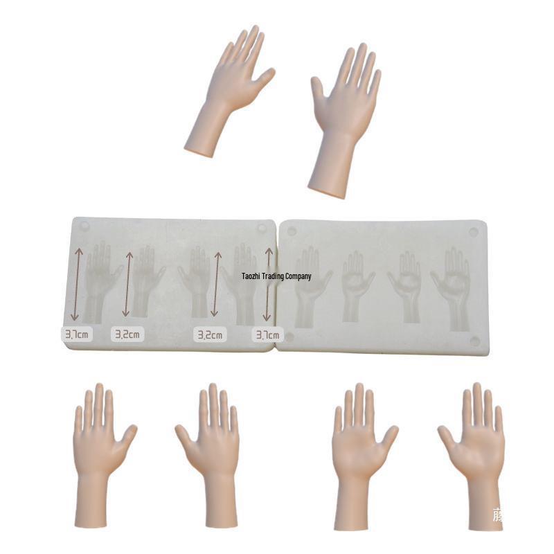 DIY Tonmodellierwerkzeuge: Proportionale Hand- und Arm-Silikonformen für Puppenfiguren