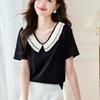 New Summer Tops Stylish Short-sleeved T-shirts Doll Bows Slim and Fashionable