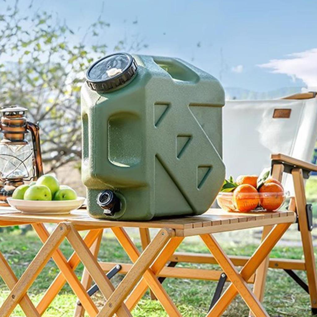 Water Container with Faucet Barrel 20L Adjustable Carrier Bucket Jug for Camping Outdoor