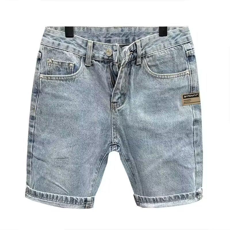 Jungen Hellblaue Denimshorts - Trendige Lockere Straight Fit, Sommer All-Match 5-Punkt-Hose