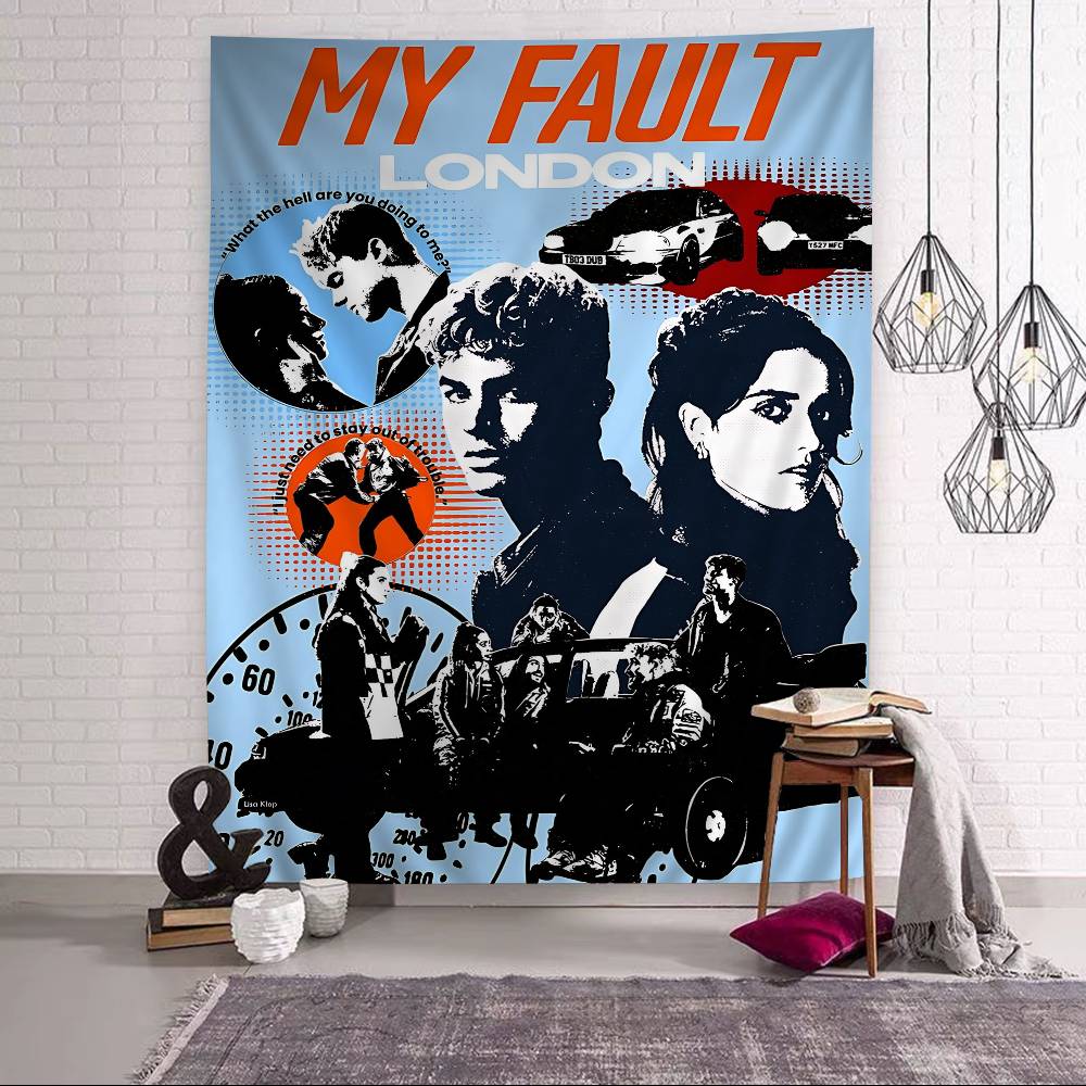 My Fault Culpa Mia Youthful Love Movie Hippie Wall Hanging Tapestries Bohemian Wall Tapestries Mandala Ins Home Decor