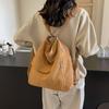 Fashion Solid Color Shoulder Bag, Large Capacity Tote Bag, Women's Convertible Backpack Purse