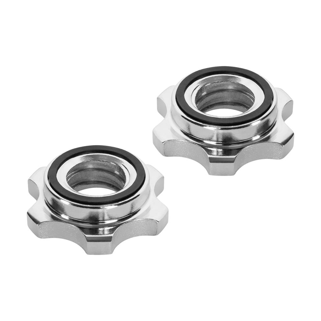 Straight Bar For Dumbbells, Short, Threaded, Clamps, 40Cm, 25Mm, Rebel