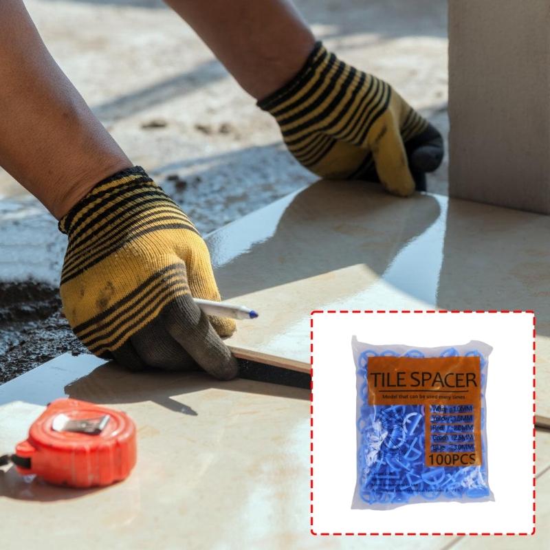 Pack of 100 User Friendly Tile Installation Spacers for Quick Easy Setup On Wall and Floor Tiles with Size Options 1.0mm To 3.0mm
