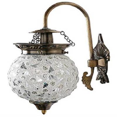 Kryształowy szklany kinkiet do salonu, dekoracja domu, lampa turecka