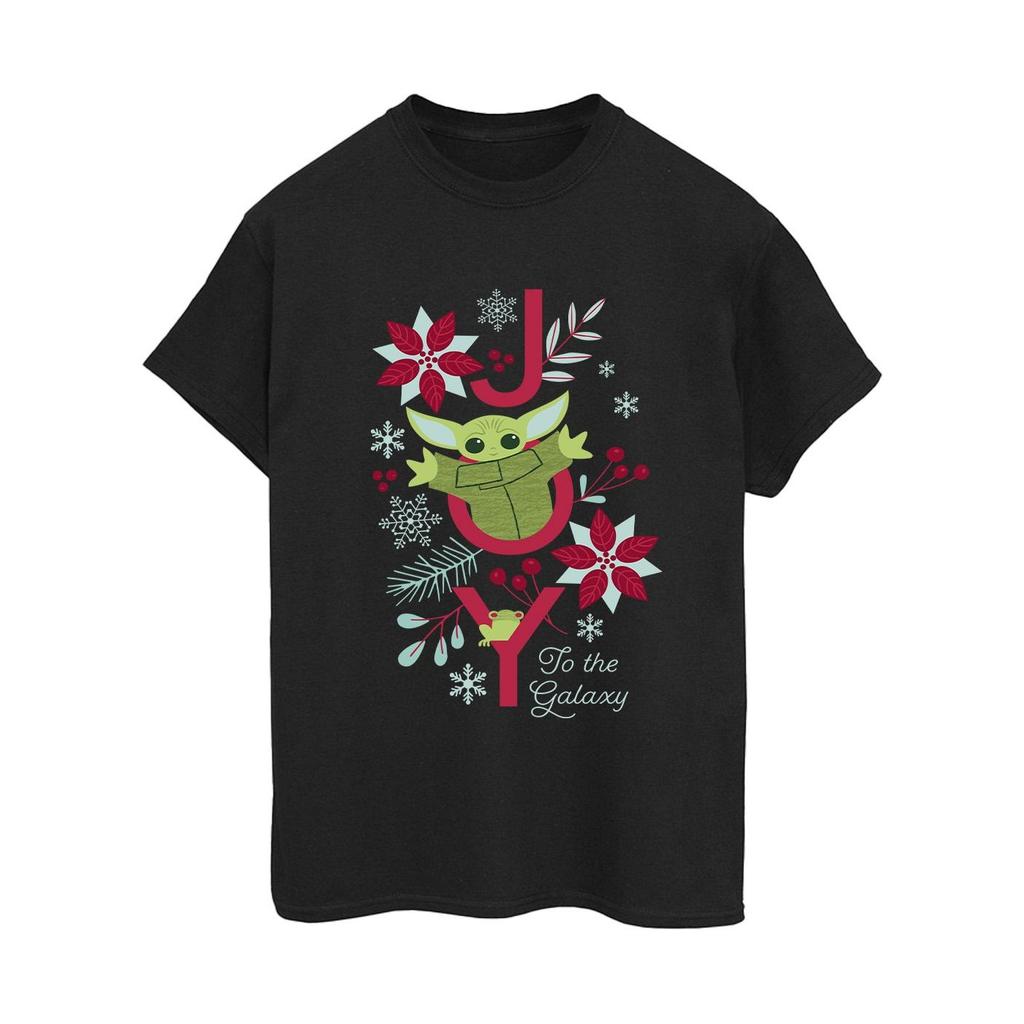 STAR WARS Womens/Ladies Mandalorian Joy To The Galaxy Cotton Boyfriend T-Shirt