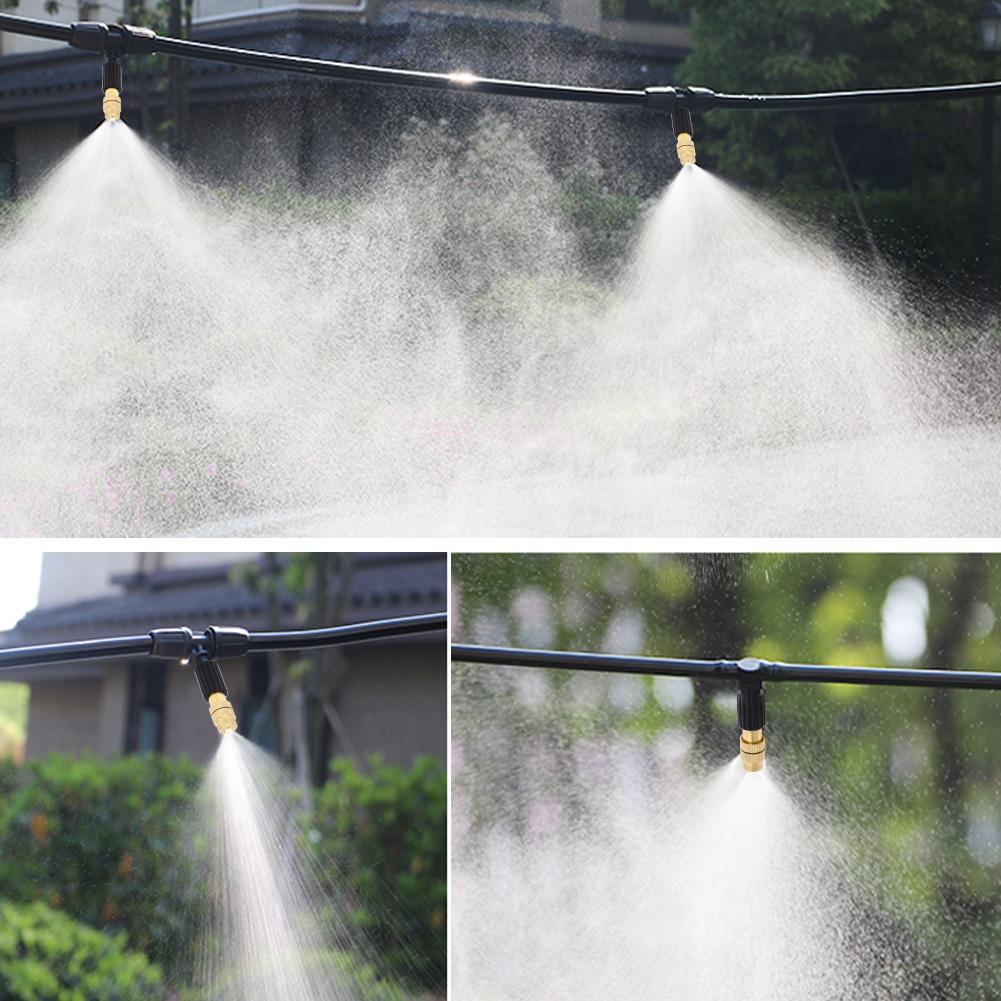 

10Pcs Misting Water Nozzle with Tee Connector Garden Irrigation Cooling Accessory for 8 12 Hose