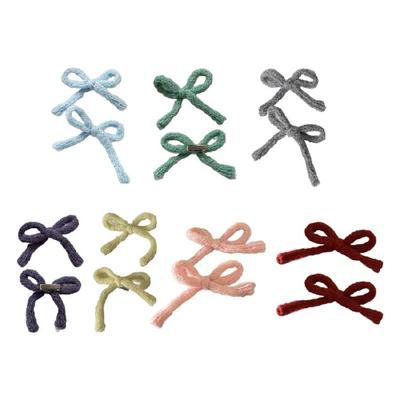 Hair Accessories Knitted Bowknot Hair Bow Mini Bow Hair Clips Barrettes Hairpin