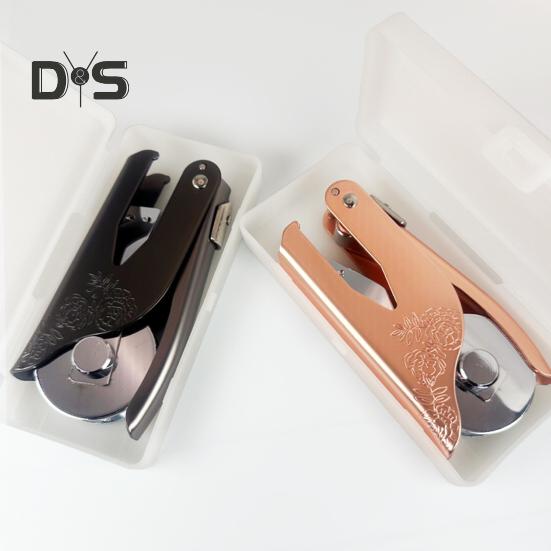 Book Embosser Hand Operated Embosser Stamp Stainless Steel Embossing Tool for Paper Cardboard Leather DIY Craft