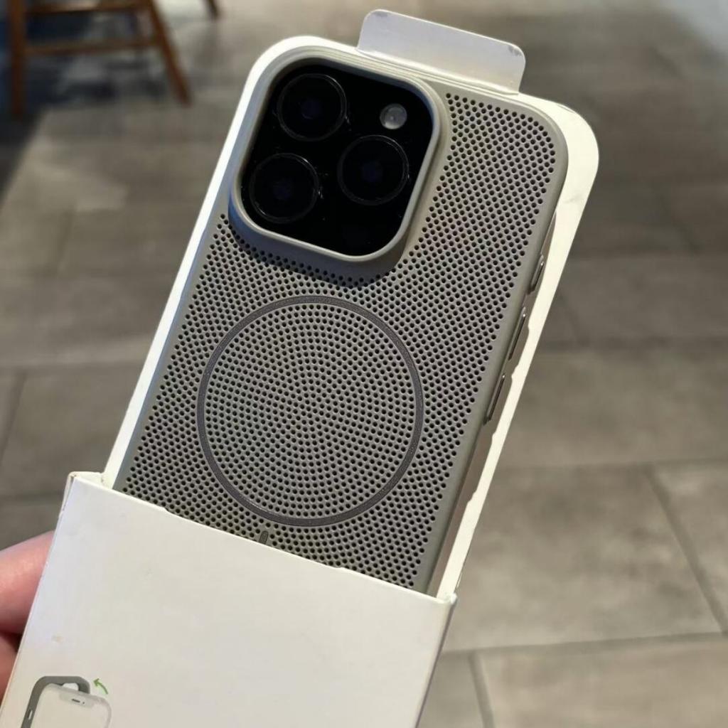 New Heat Dissipation Mesh For Magsafe Magnetic Phone Case For iPhone 17 Air 16 15 14 Plus 13 12 11 Pro Max Wireless Charge Cover