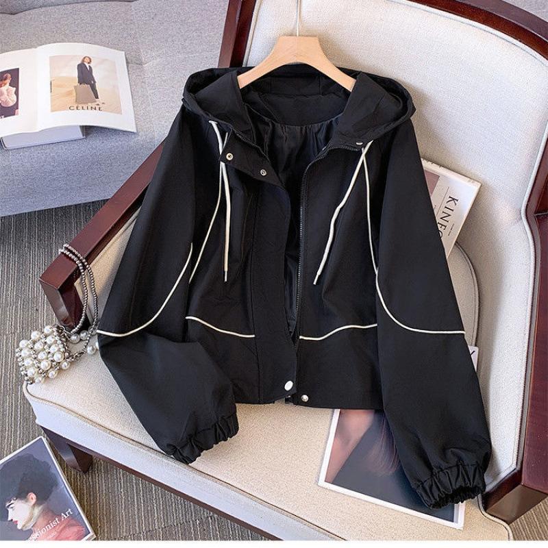 Jacket Jacket for Women Spring and Autumn New Style Small Casual Workwear Hooded Jacket Top
