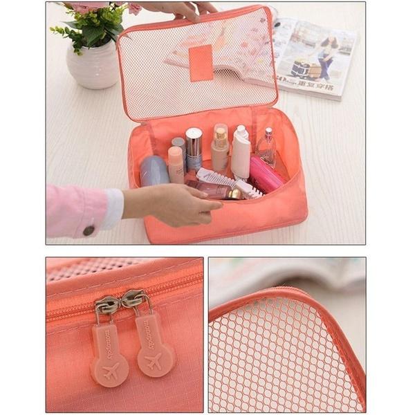 6 PCS Travel Storage Bag Set for Clothes Tidy Organizer Wardrobe Suitcase Pouch Travel Organizer Bag Case Shoes Packing Cube Bag