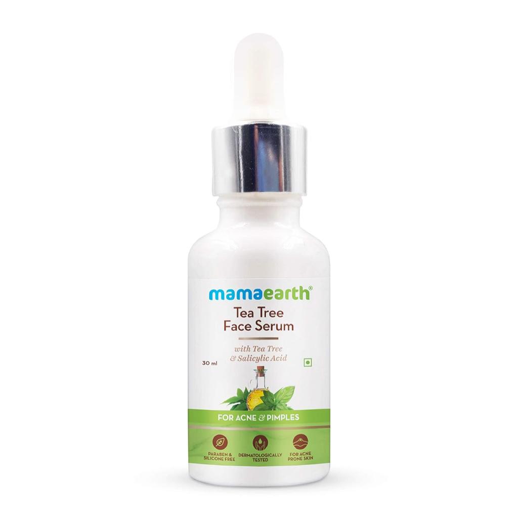 Mamaearth Tea Tree Face Serum 30ml For Acne Prone Skin, Prevents Breakouts & Blackheads, Oil Control, Lightweight Clarifying Serum For Clear Skin