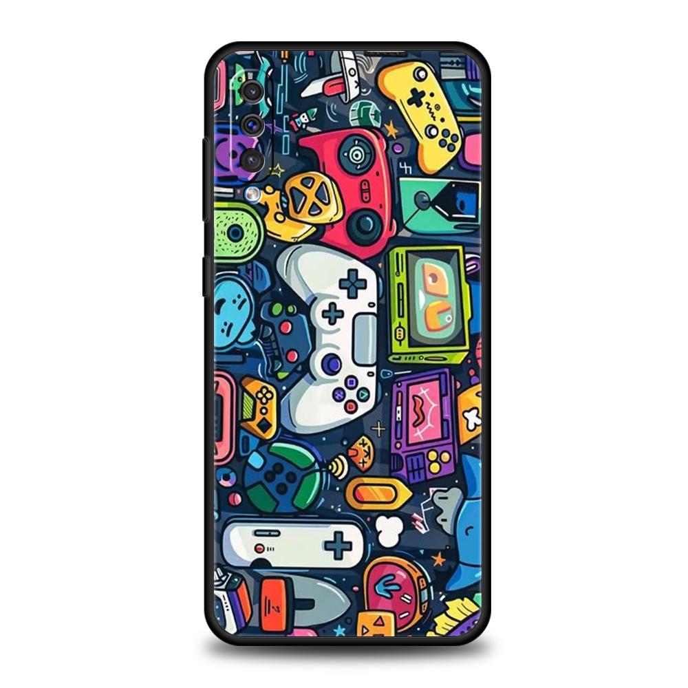 

Phone Case for Samsung Galaxy A56 A36 A26 A06 A16 A24 A36 A54 A14 A42 A22 A20 A12 A10 5G Soft TPU Shell Technology Game Console Samsung A54