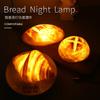 Indoor Night Lights Ornament Bread Shaped LED Night Lamps Simulation Croissant Cross Bread Cake Lamp Decoration for Cake Store