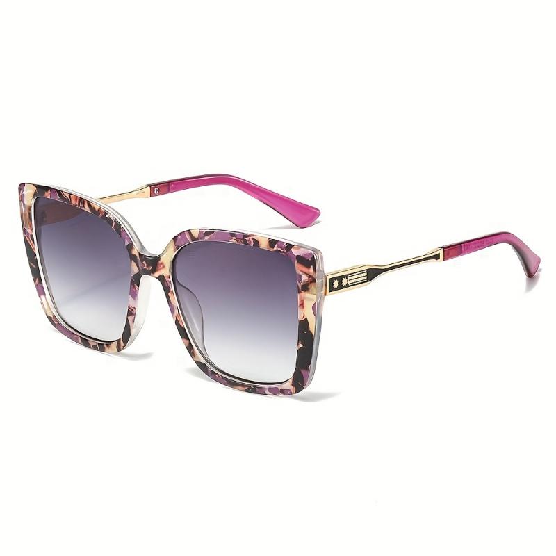 Large Gradient Square Women Sunglasses Stylish Anti Glare Driving Glasses with Metal Hinges Fashion Accessory