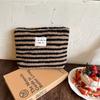 Wind Winter Plush Cosmetic Bag Color Polka Dots Large Capacity Travel Skin Care Cosmetics Storage Bag Women