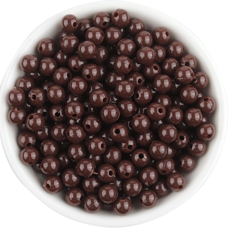100Pcs 6mm Plastic Beads Solid Color Loose Spacer Round Beads For DIY Bracelets Phone Chains Jewelry Making Supplies Wholesale