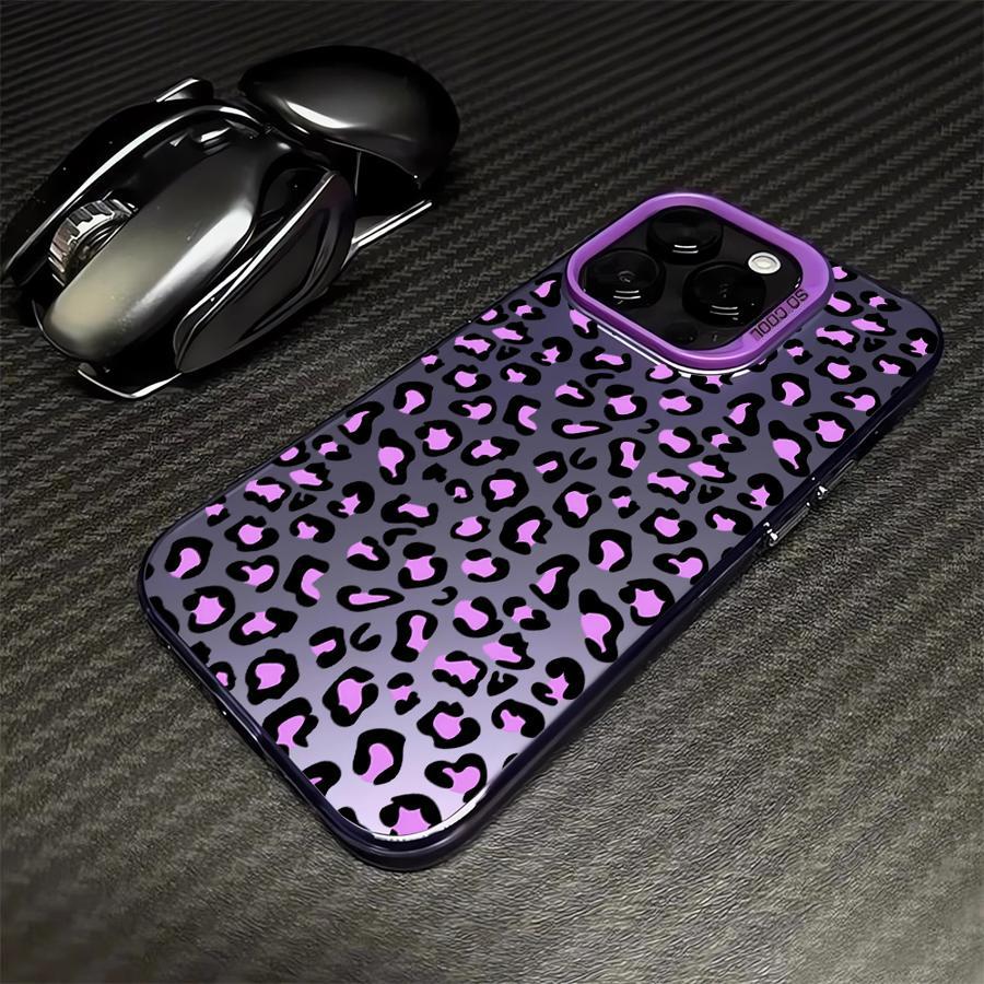Leopard Print Pattern Six Color Phone Case For iPhone 16 15 14 13 12 11 Pro Max 7 8 Plus XR XS Max Shockproof Matte Back Cover