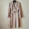 Used Arpege Story Limited Apuweiser-riche Pleated Trench Coat with Scarf, Beige