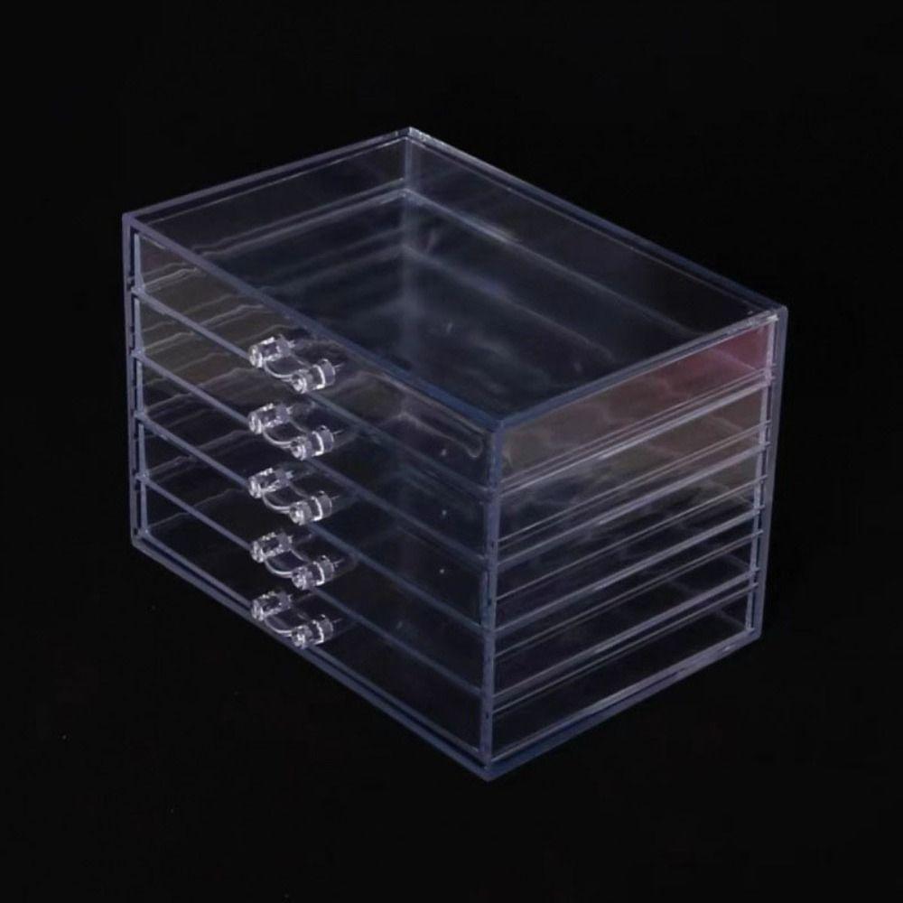 Drawer Style Jewelry Transparent Box 120Grids Nail Art Organizer Box Jewelry Sorting Box  Desktop