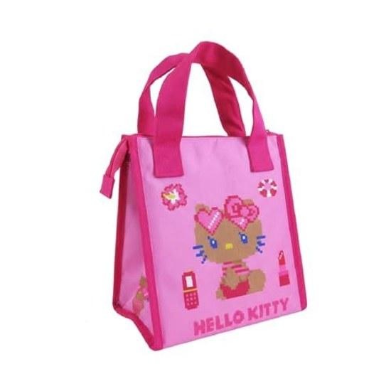 Sun Protection Kitty Cooler Bag Sanrio Insulated Hello Kitty-chan Hawaiian Goods Lunch Cute Popular Triangle Gusset (Pink)