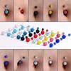 Zircon Crystal Ball Belly Button Rings Stainless Steel Shiny Body Jewelry  Accessories