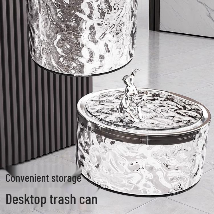 Mini Poubelle Compacte et Luxueuse pour Chambre, Table Basse ou Rangement de Voiture