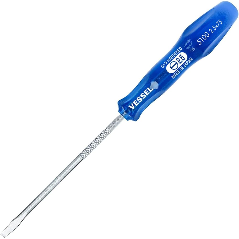 VESSEL (VESSEL) Power Grip Screwdriver〈Precision Shaft Type〉-2.5 x 75 B-5100