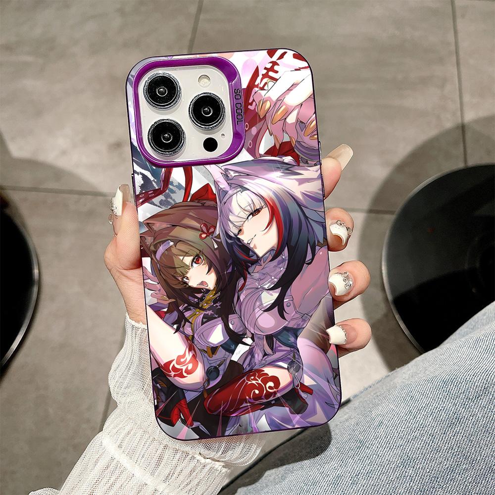 

ZZZ Чехол для телефона Ye Shunguang для iPhone 17 16 15 14 13 12 11 X XR XS Air Pro Max Plus Фиолетовый Разноцветный Серебристый Чехол iPhone 15 Pro Max