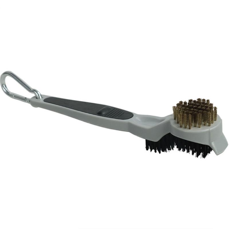 Double Sided Golf Club Cleaner Brush With Nylon And Metal Bristles Golf Cleaning Brush For Effective Grooves Cleaning