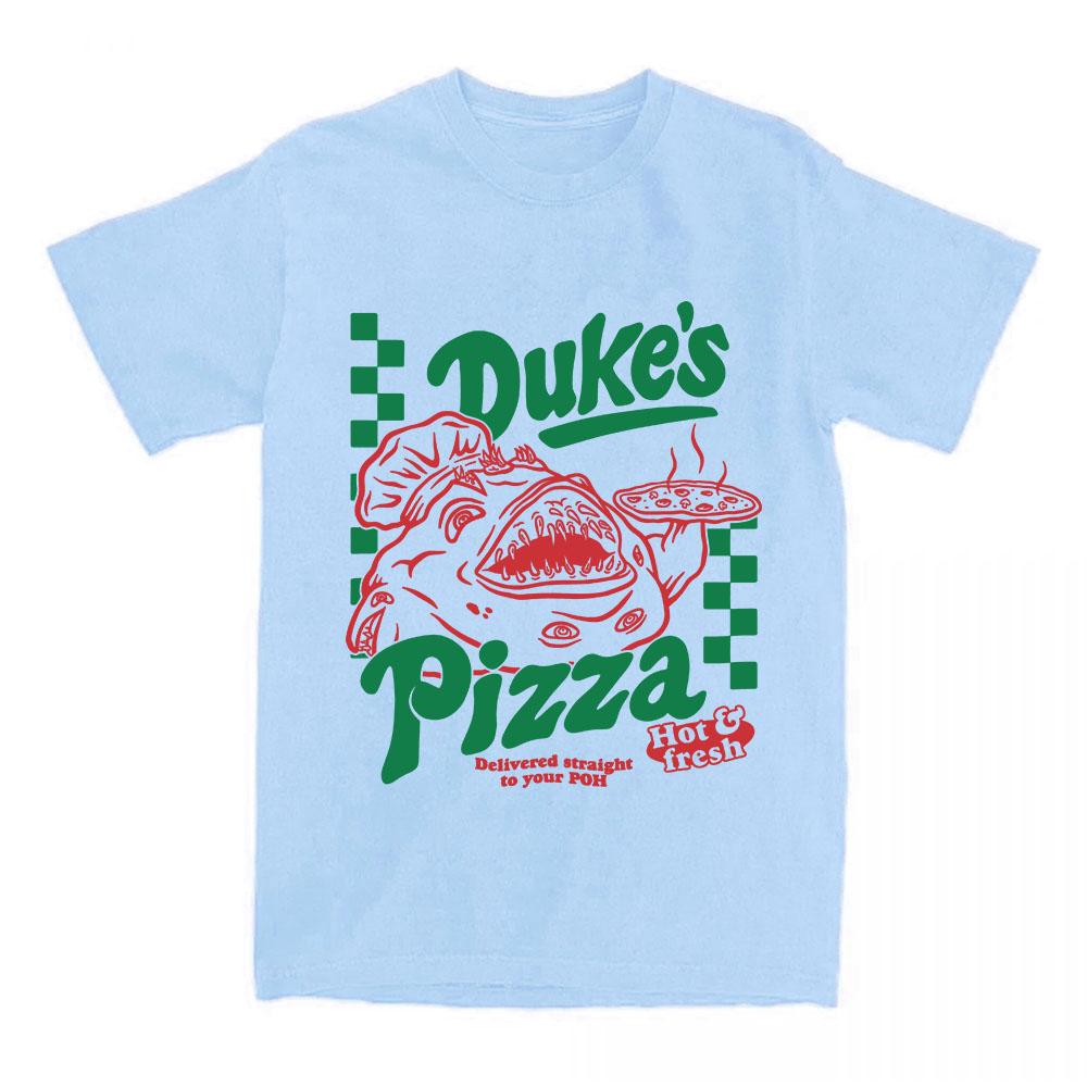 OSRS Duke's Pizza Tees Game Old School RuneScape Graphic T-shirt Cotton Crew Neck Fashion Tshirts Print Merch Casual Clothing