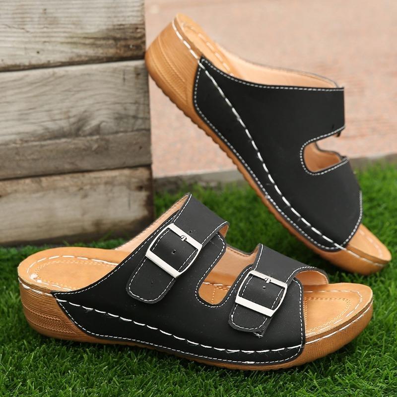 fashion Women's Fashion Beach Sandals 2024 Summer Casual Walking New Style Holiday Beach Slippers Dress Comfortable Slingback Flip Flops
