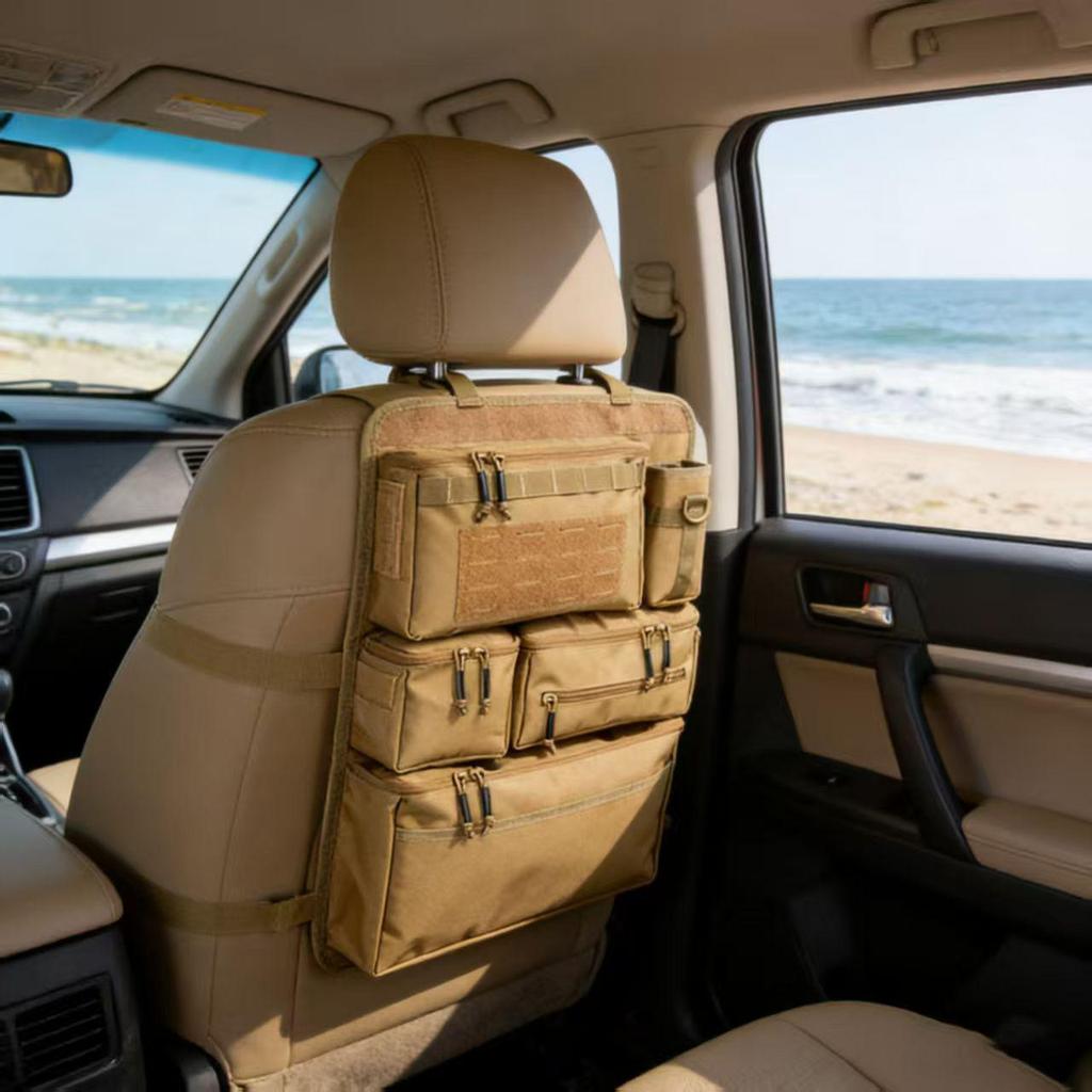 Heavy-Duty Tactical MOLLE Car Seat Back Organizer