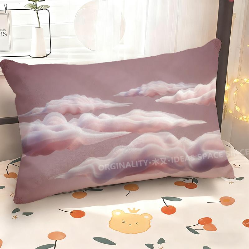 Pink Clouds Pillowcase For Sofa Suitable For Sofa Bedroom Car Pillow Cover Cushion Rectangular Back Cushion