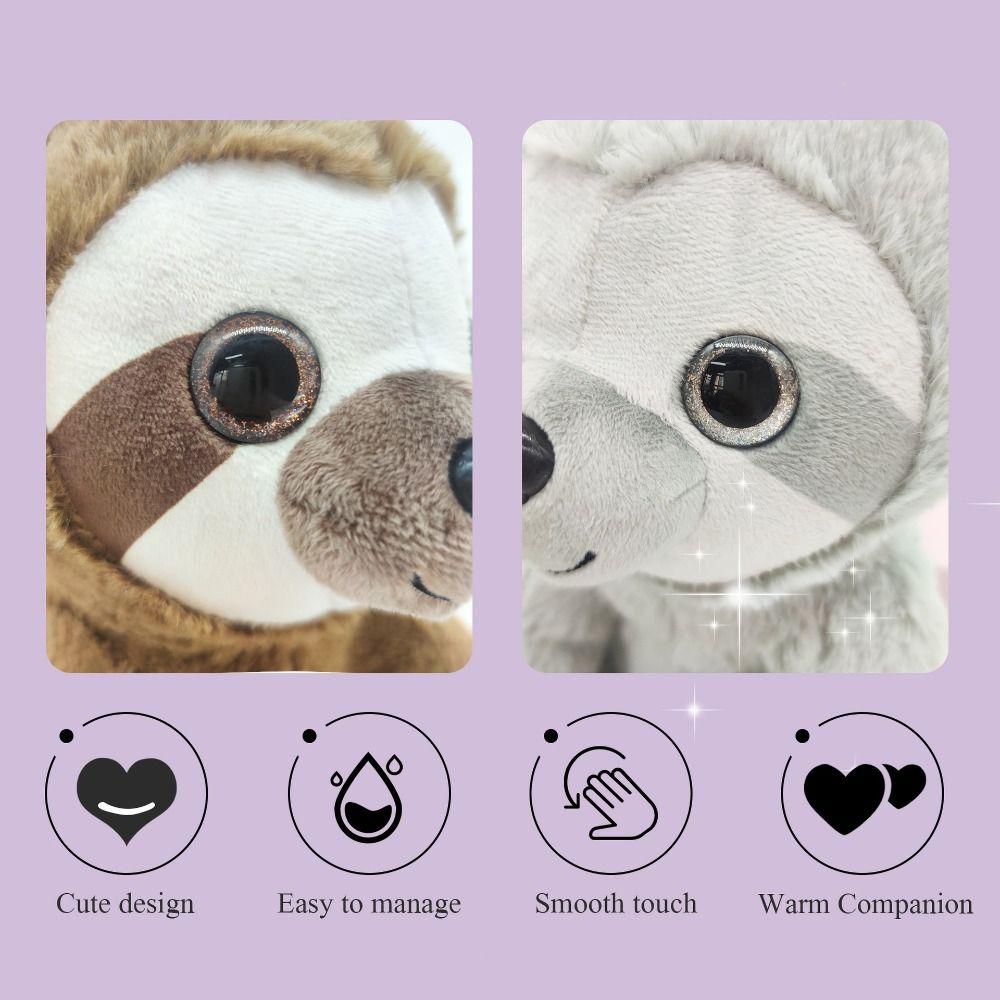Big Eyes Stuffed Sloth Stuffed Animals Simulation Sloth Doll Throw Pillow Sloth Plush Toy Boy Girl
