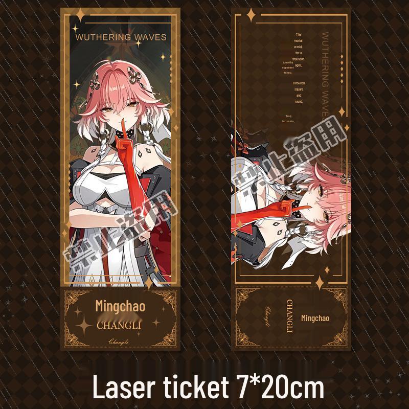 Аниме-товары Wuthering Waves: Брелок Changli, Лазерный билет, Открытка, Закладка, Значок и Подарки в поддержку. Changli