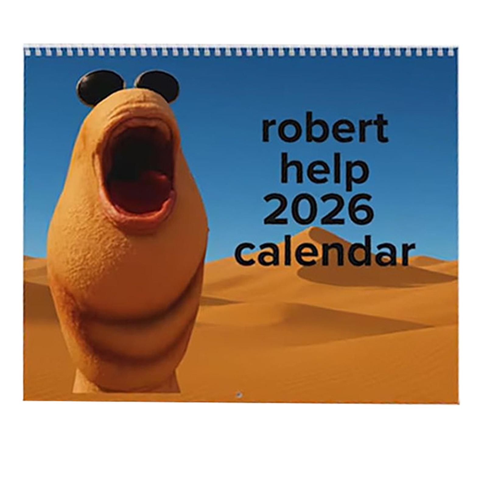 Marcus The Worm 2026 Robert The Worm Hanging Wall Calendar Funny Wall Calendar for Home Office School